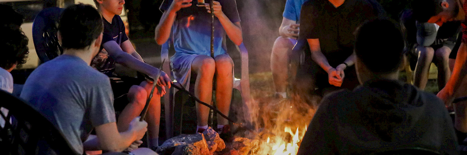 Teen Guys - campfire